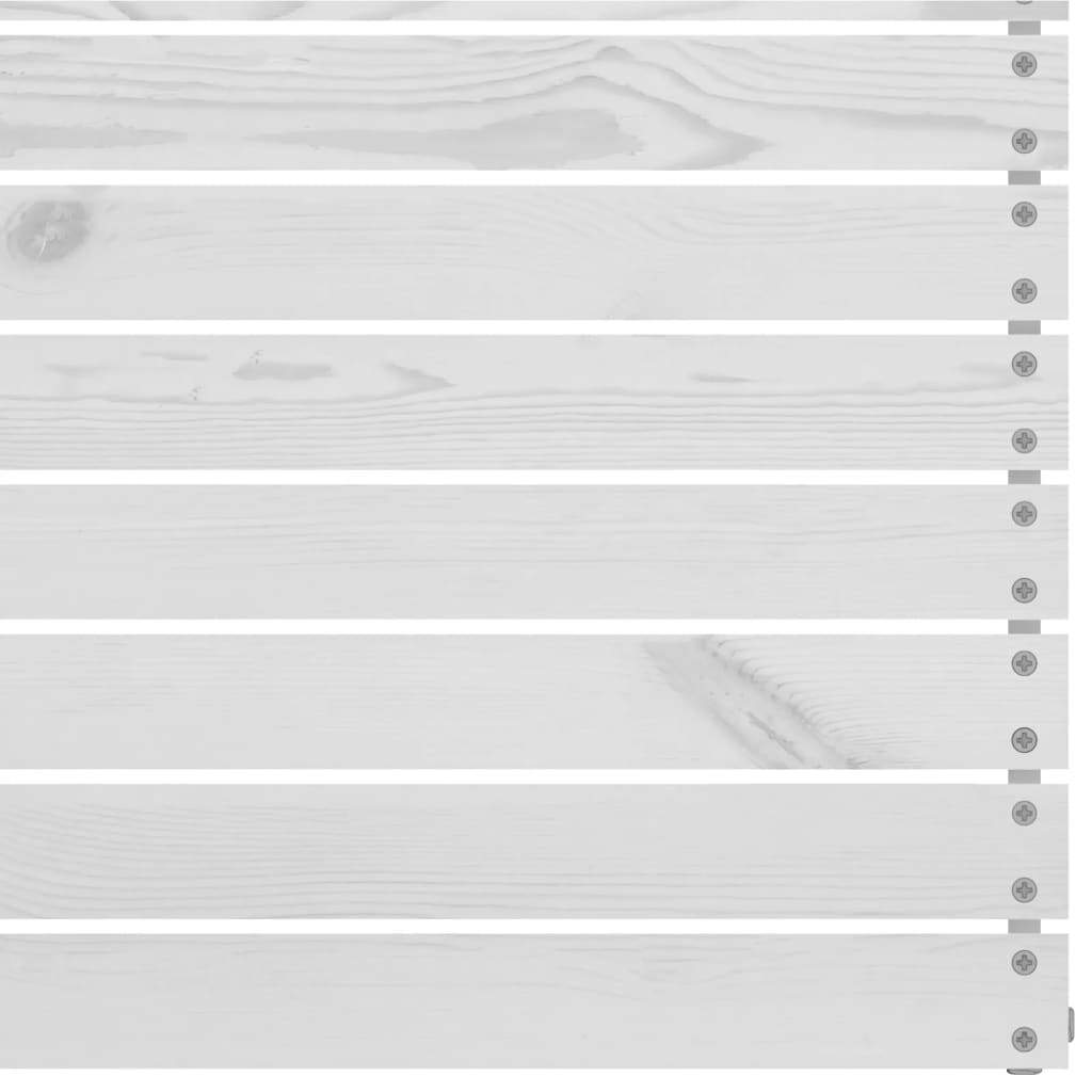 Salon de jardin 5 pcs Blanc Bois de pin massif