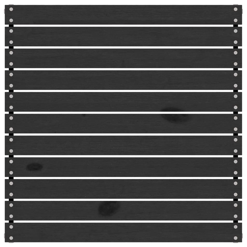 Salon de jardin 5 pcs Noir Bois de pin massif