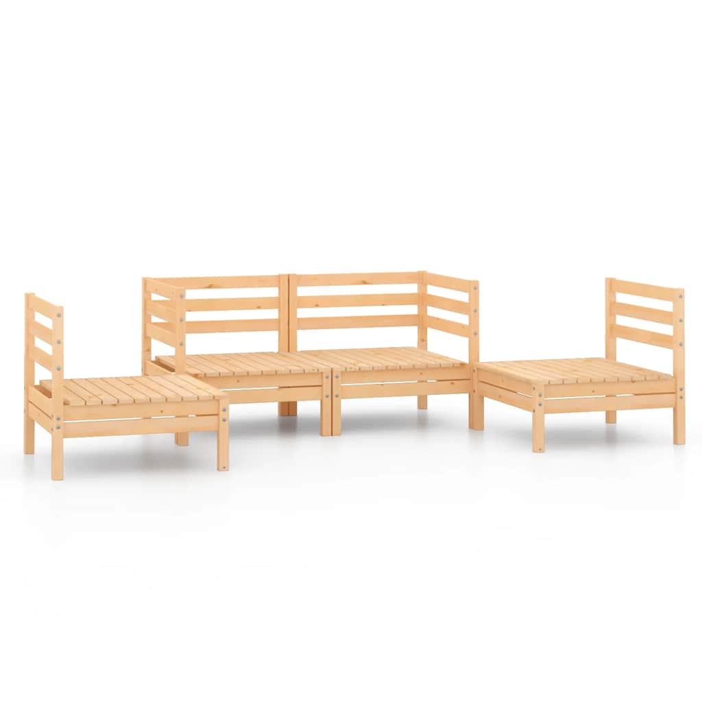 Salon de jardin 4 pcs Bois de pin massif