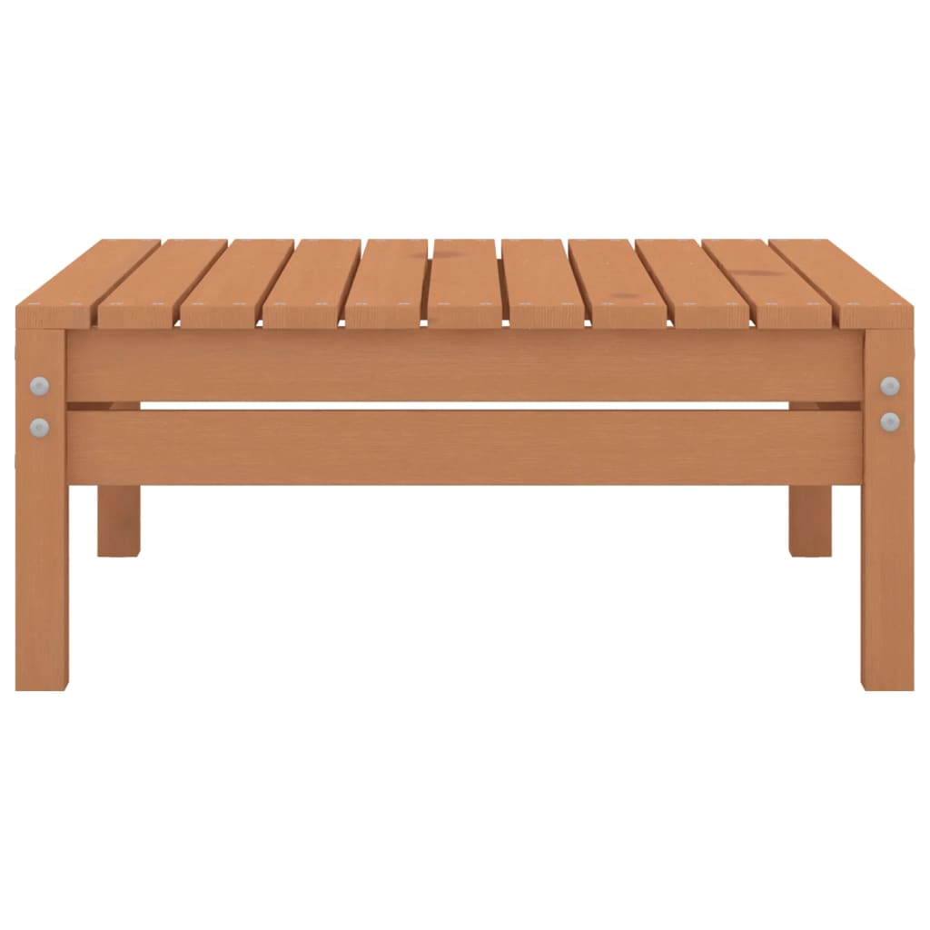 Salon de jardin 8 pcs Marron miel Bois de pin massif