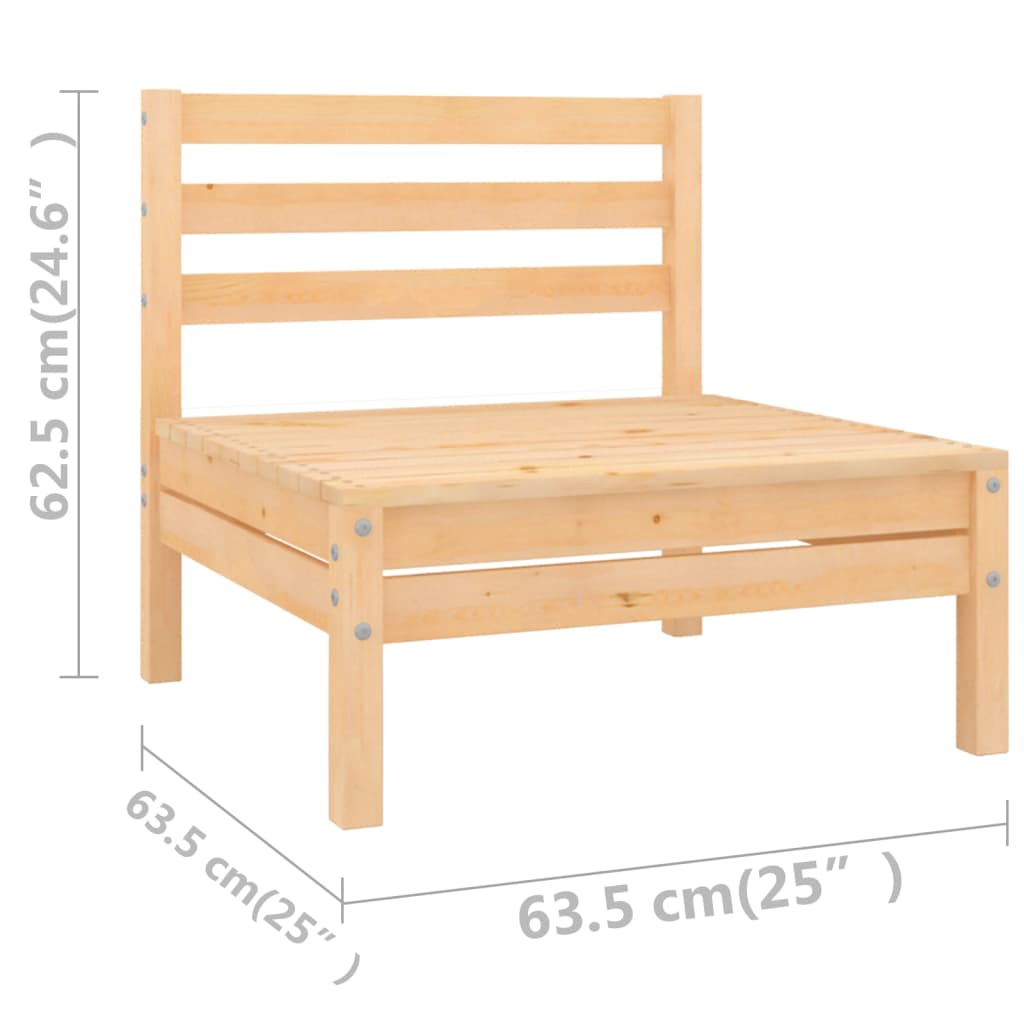 Salon de jardin 8 pcs Bois de pin massif