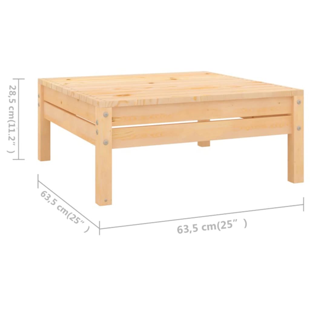 Salon de jardin 5 pcs Bois de pin massif