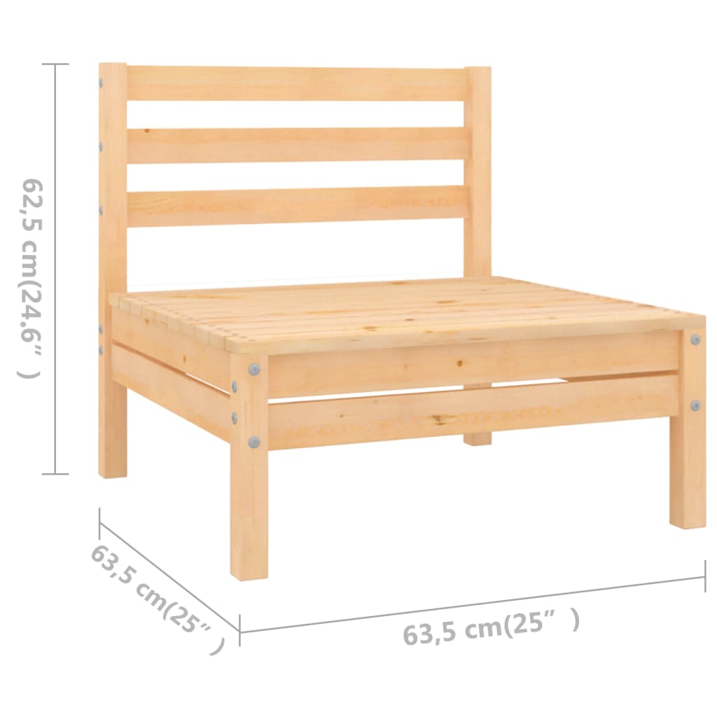 Salon de jardin 6 pcs Bois de pin massif
