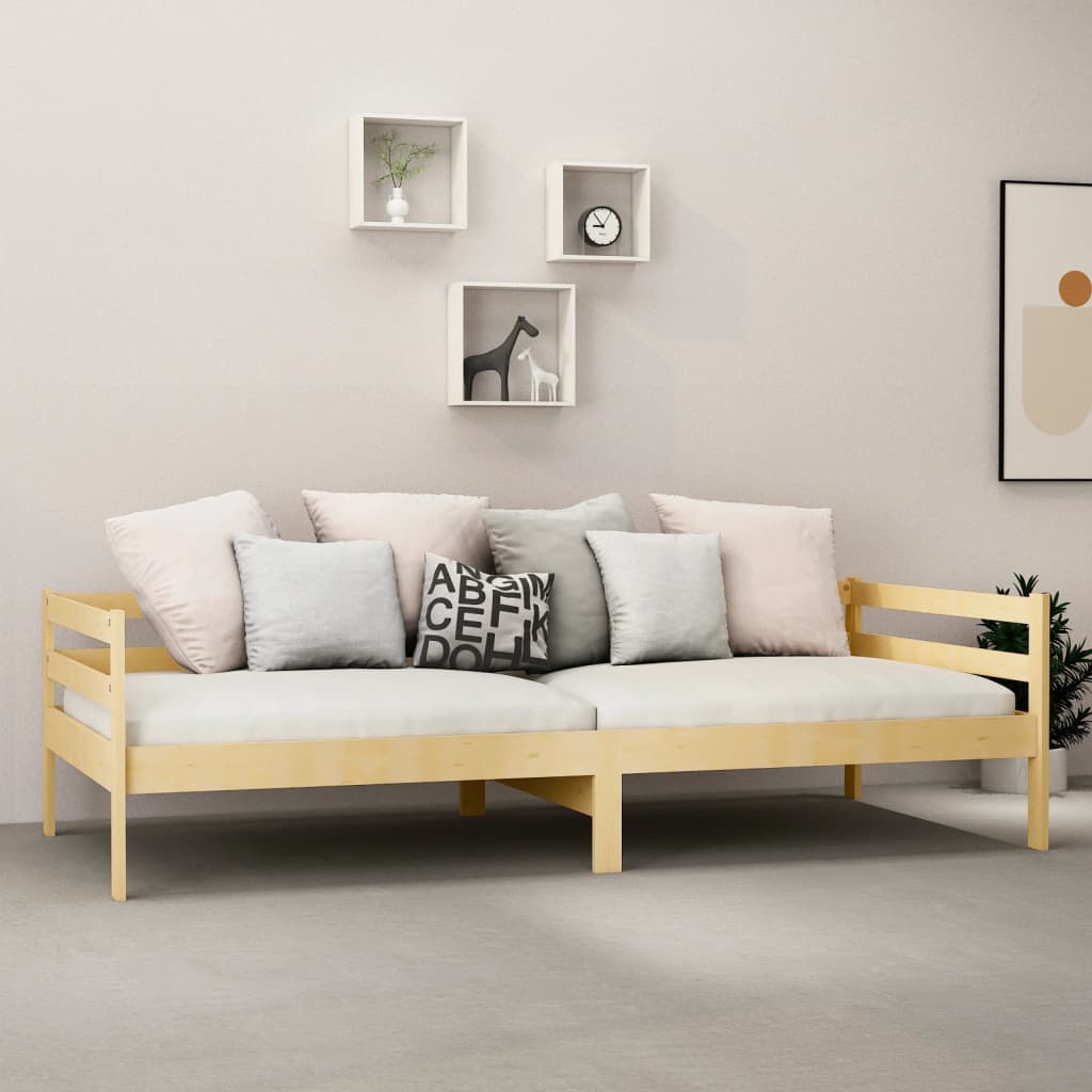 Lit de repos avec matelas 90x200 cm Bois de pin massif - XIOS