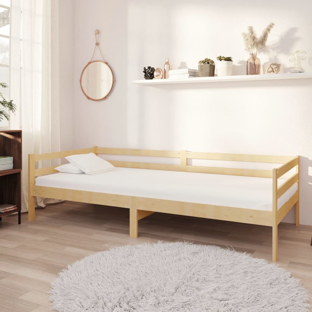 Lit de repos avec matelas 90x200 cm Bois de pin massif - XIOS