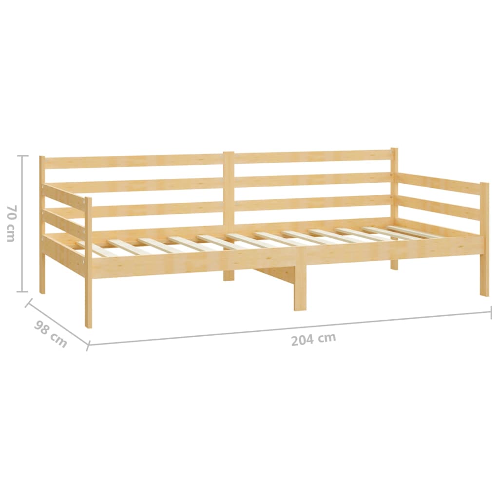 Lit de repos avec matelas 90x200 cm Bois de pin massif - XIOS