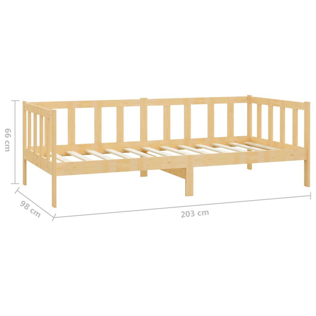 Lit de repos avec matelas 90x200 cm Bois de pin massif - XIOS