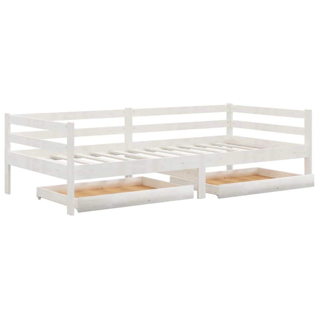 Lit de jour sans matelas avec tiroirs 90x200 cm blanc - XIOS