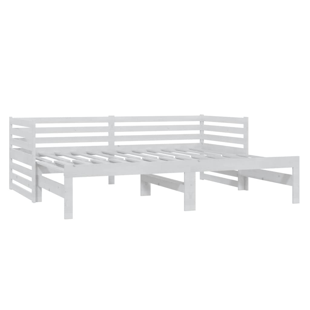 Lit coulissant sans matelas 2x(90x200) cm blanc - XIOS
