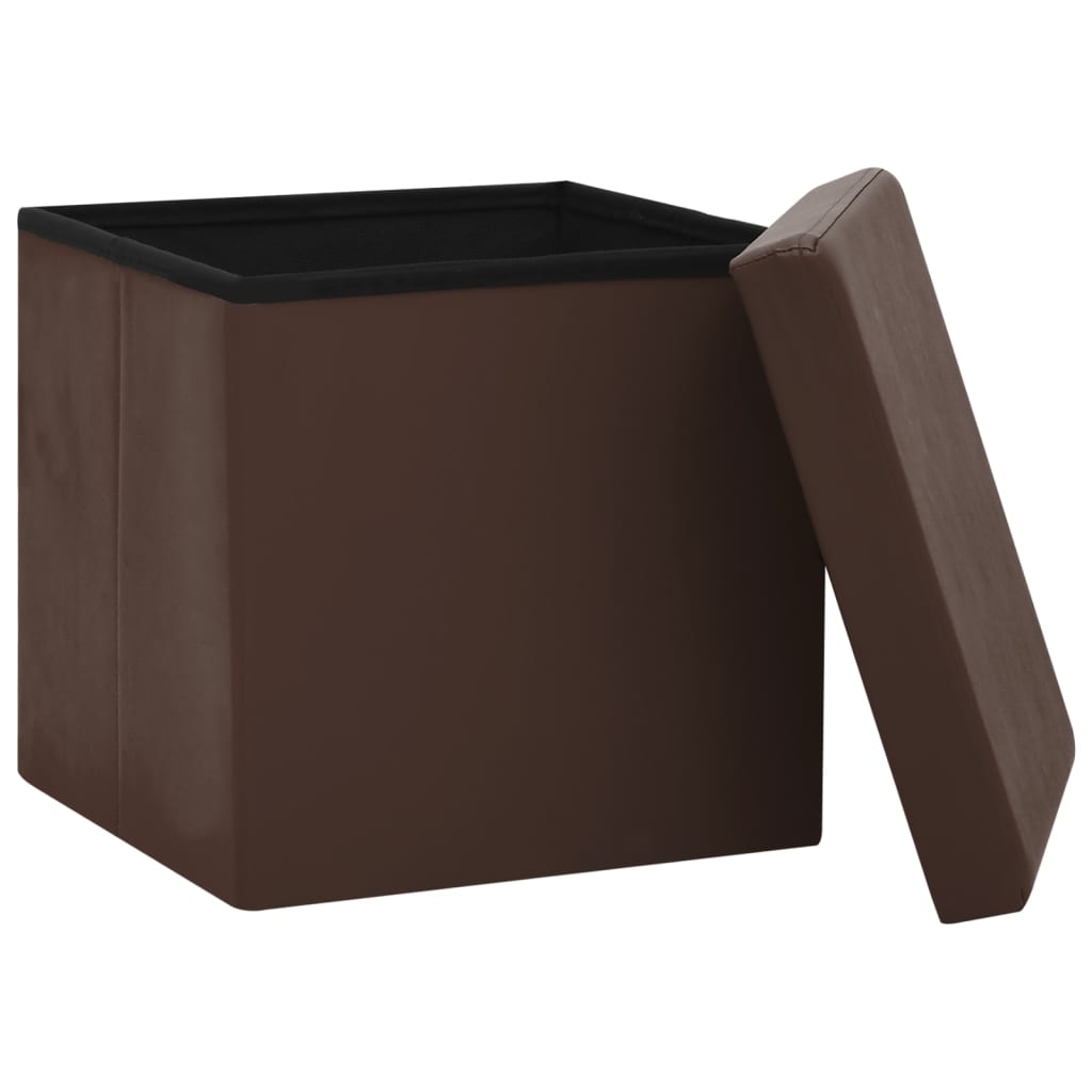 Tabouret de rangement pliable Marron PVC - XIOS