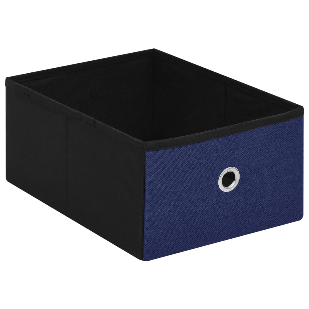 Banc de rangement pliable Bleu 76x38x38 cm Faux lin - XIOS