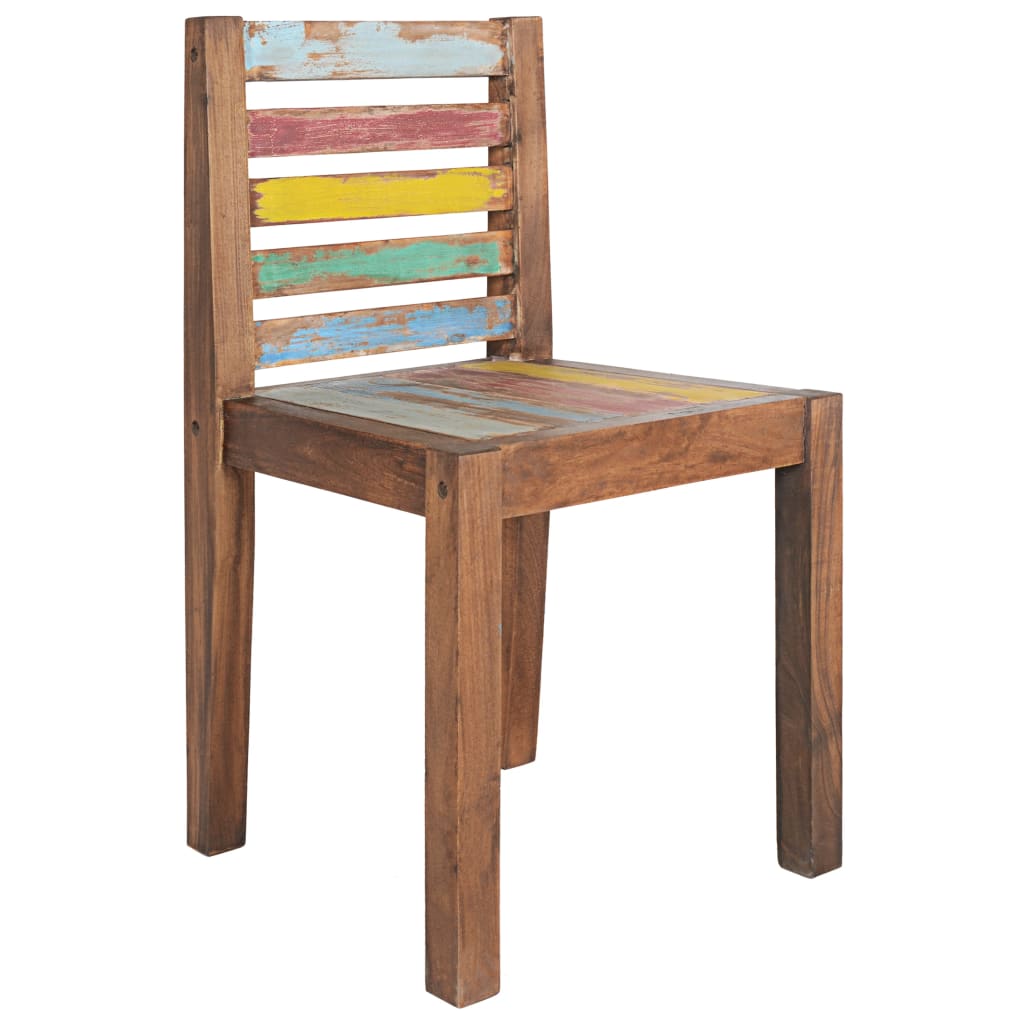 Chaises à manger lot de 6 bois de récupération solide - XIOS