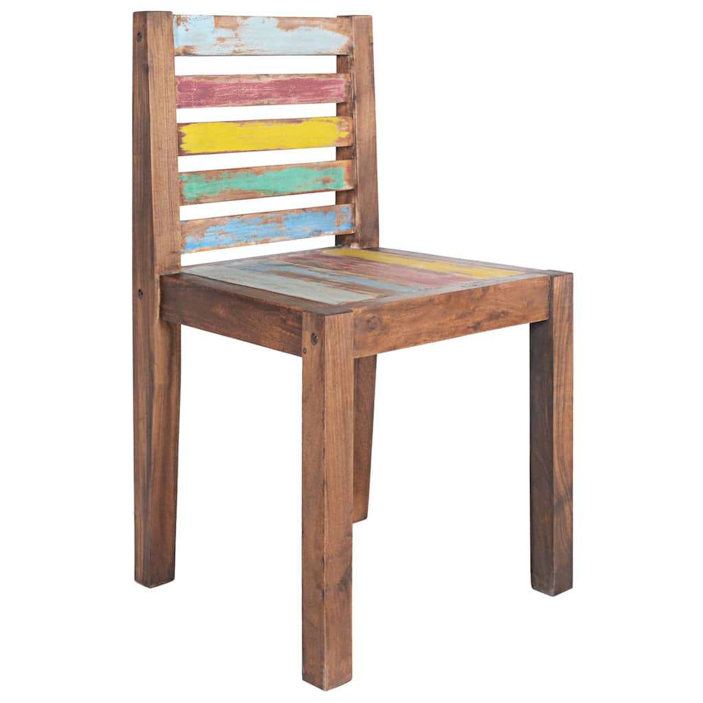 Chaises à manger lot de 6 bois de récupération solide