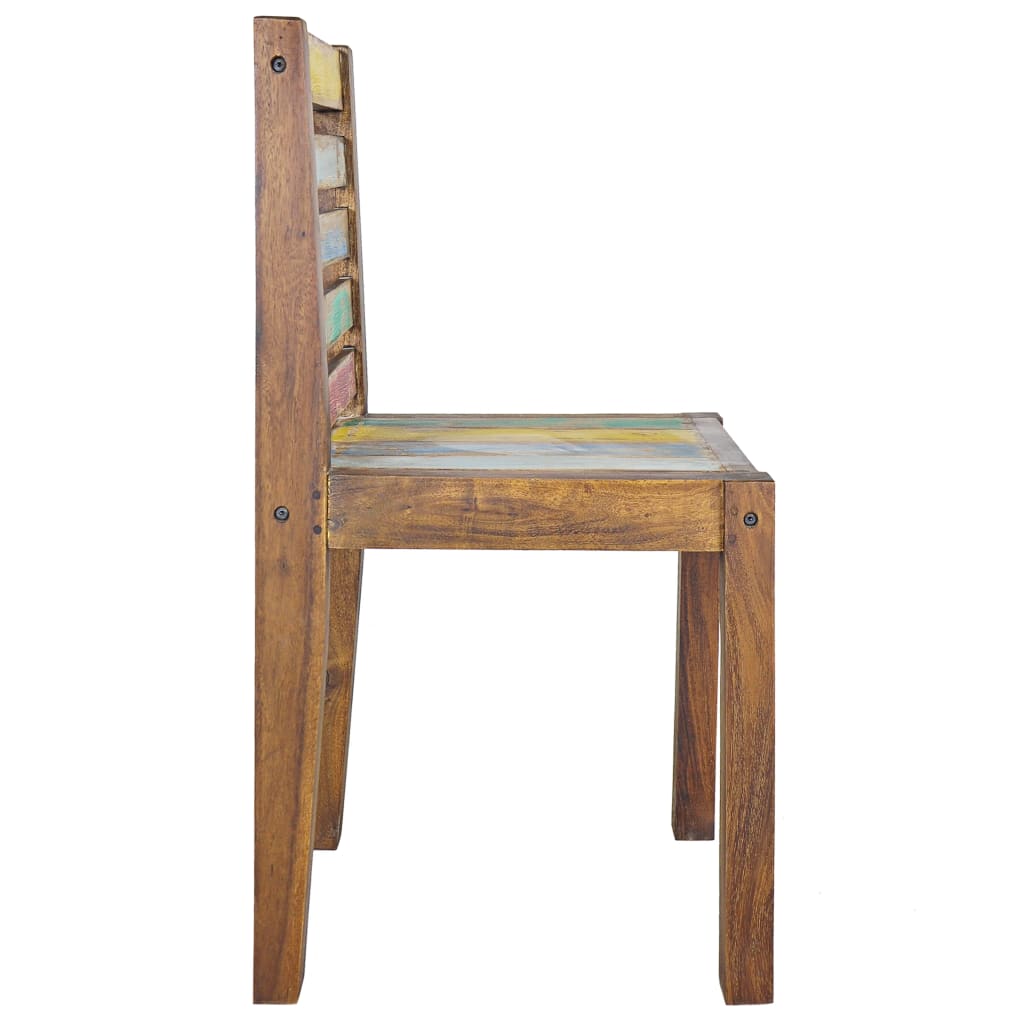 Chaises à manger lot de 6 bois de récupération solide - XIOS
