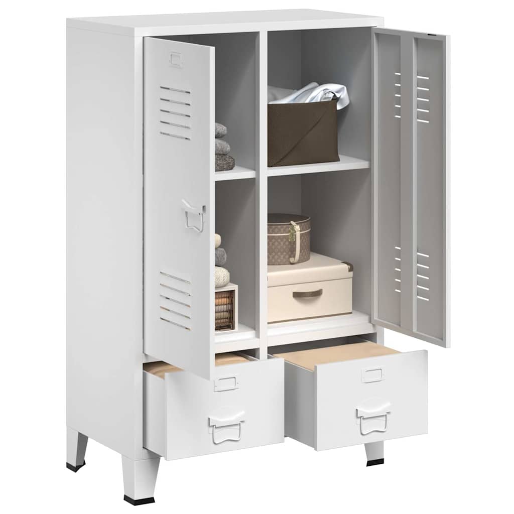Garde-robe industrielle Blanc 67x35x107 cm Acier - XIOS