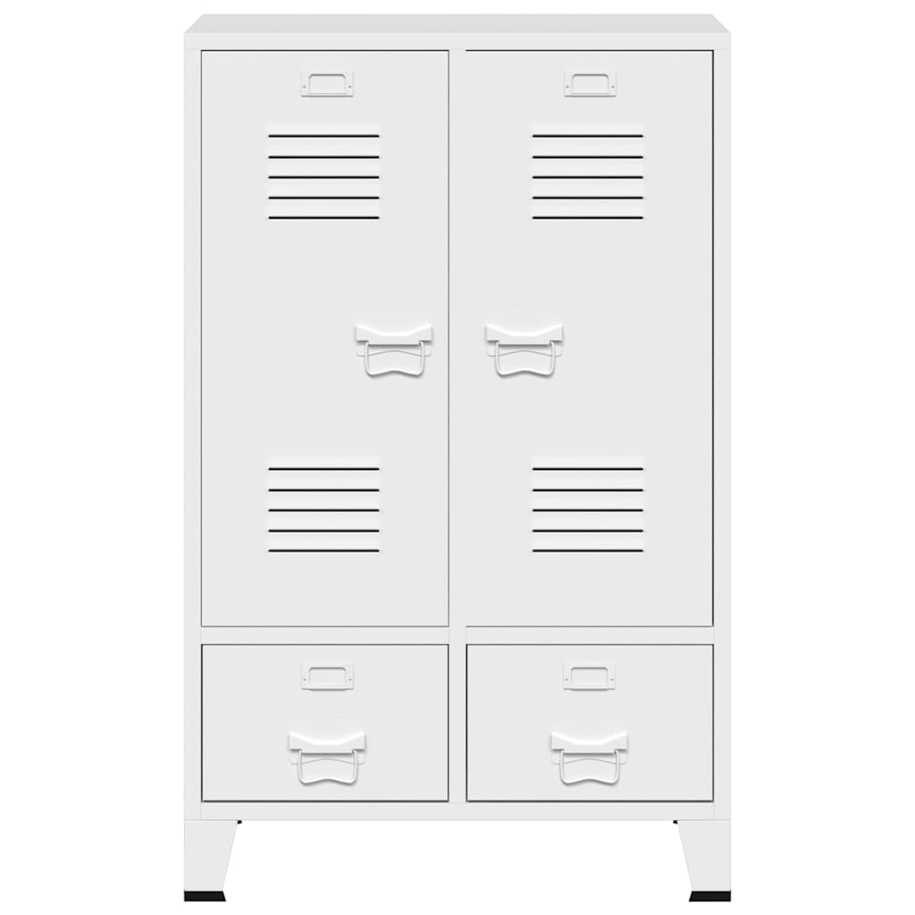 Garde-robe industrielle Blanc 67x35x107 cm Acier - XIOS