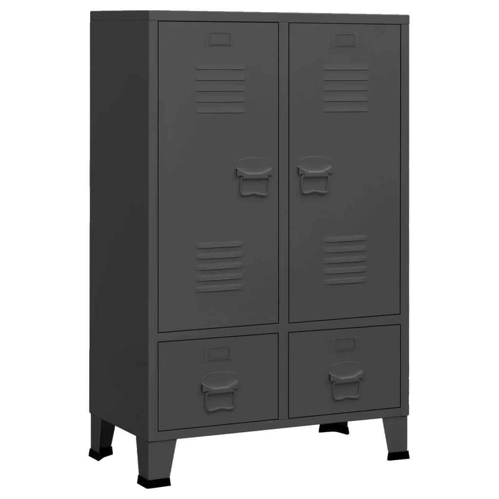 Garde-robe industrielle Anthracite 67x35x107 cm Acier - XIOS