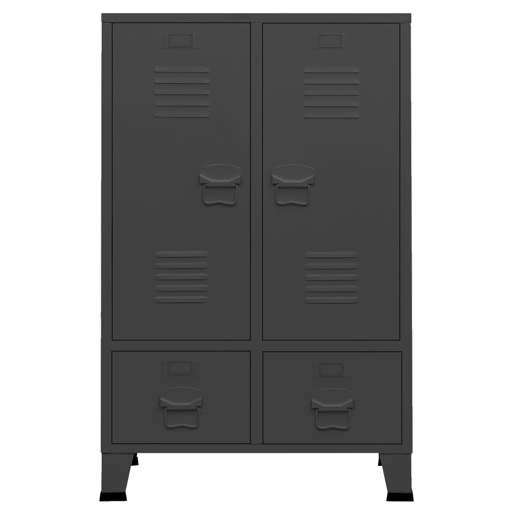 Garde-robe industrielle Anthracite 67x35x107 cm Acier - XIOS