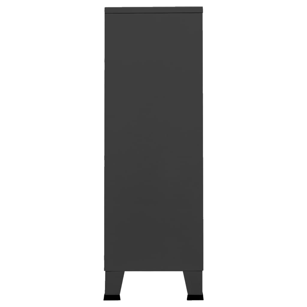Garde-robe industrielle Anthracite 67x35x107 cm Acier - XIOS