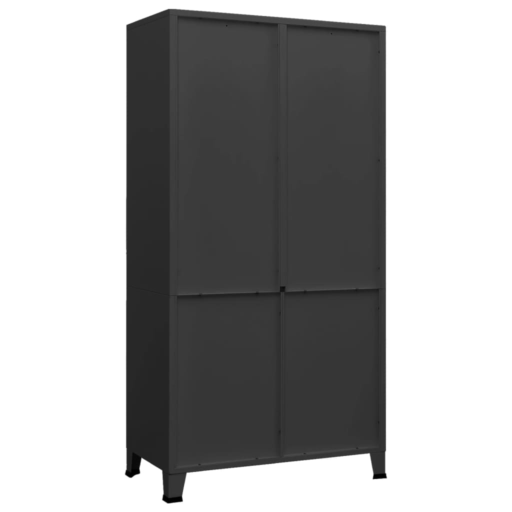 Garde-robe industrielle Noir 90x50x180 cm Métal - XIOS