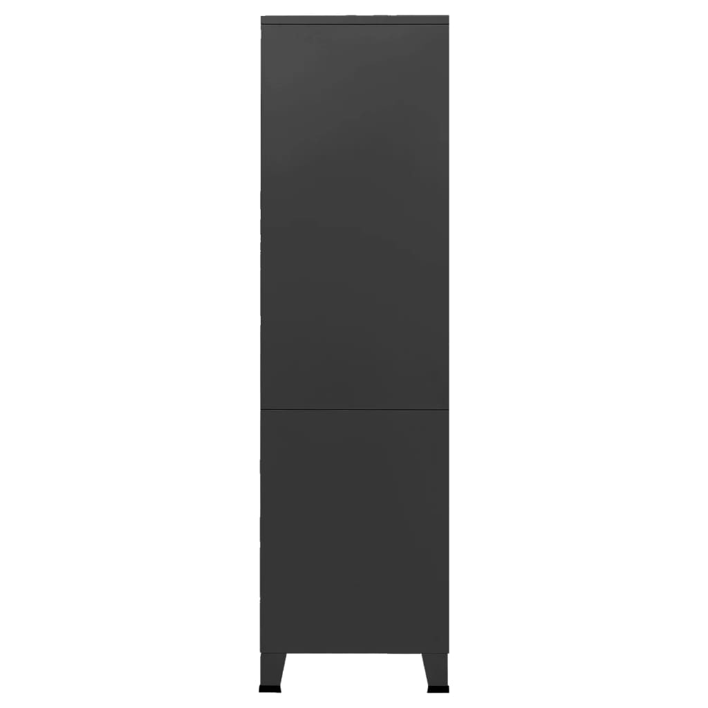 Garde-robe industrielle Noir 90x50x180 cm Métal - XIOS