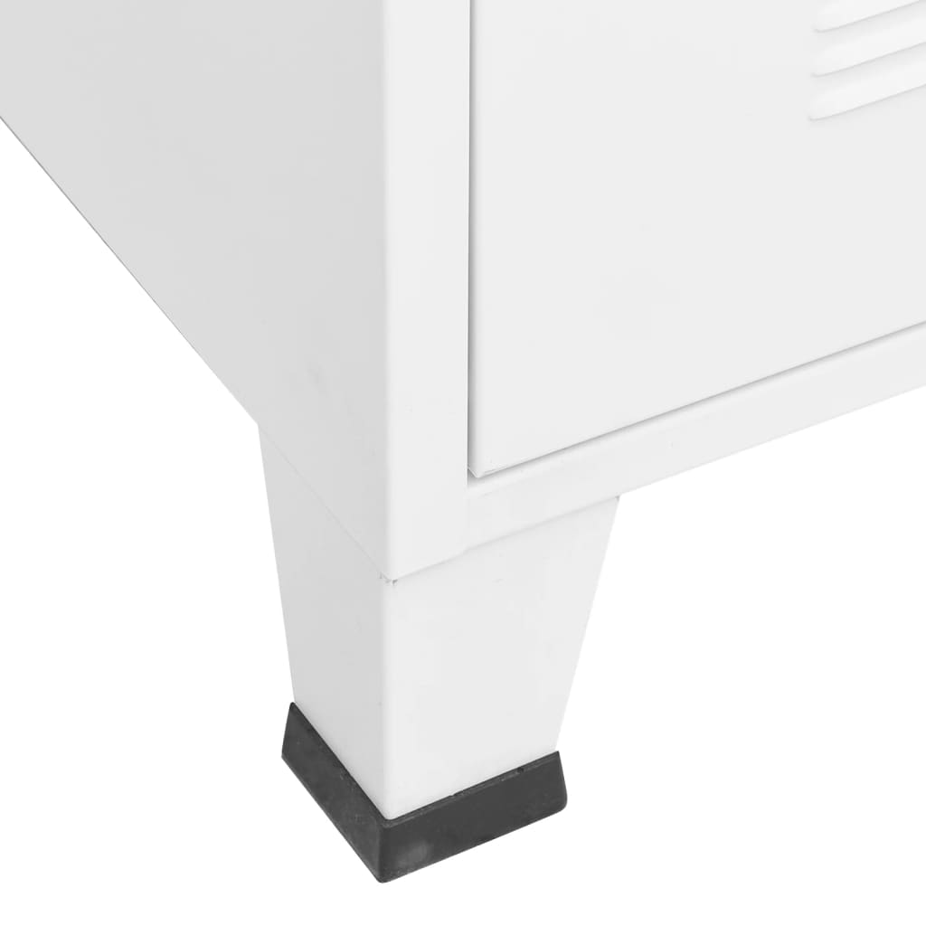 Garde-robe Blanc 90x50x180 cm Métal Armoires vidaXL