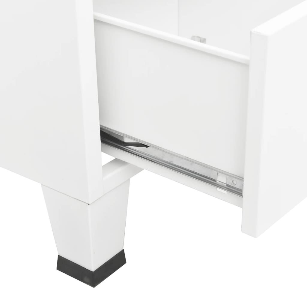 Garde-robe Blanc 90x50x180 cm Métal Armoires vidaXL