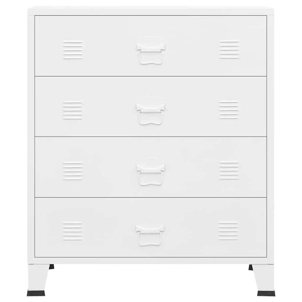 Armoire à tiroirs industrielle Blanc 78x40x93 cm Métal - XIOS