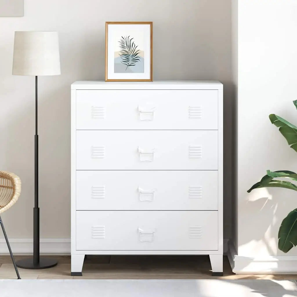 Armoire à tiroirs industrielle Blanc 78x40x93 cm Métal - XIOS