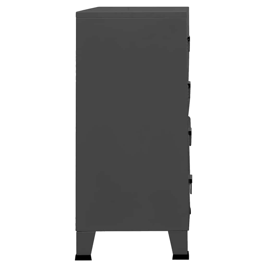 Armoire à tiroirs industrielle Anthracite 78x40x93 cm Métal - XIOS