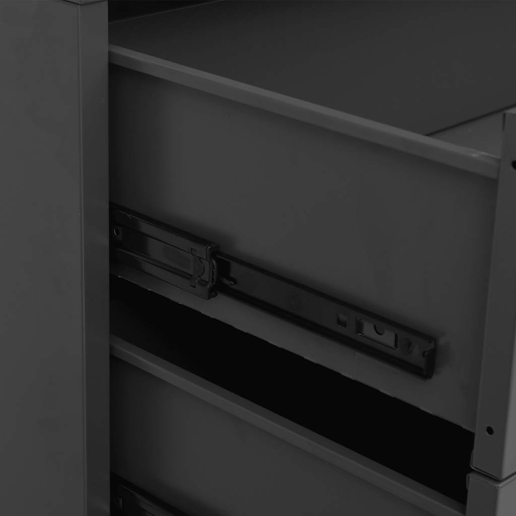 Armoire à tiroirs industrielle Anthracite 78x40x93 cm Métal - XIOS