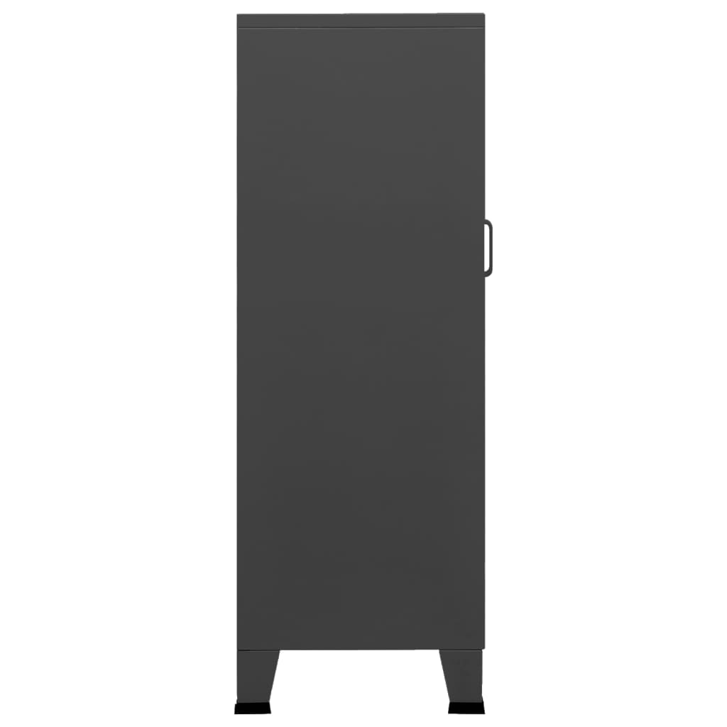 Coffre de rangement industriel Anthracite 70x40x115 cm Métal - XIOS