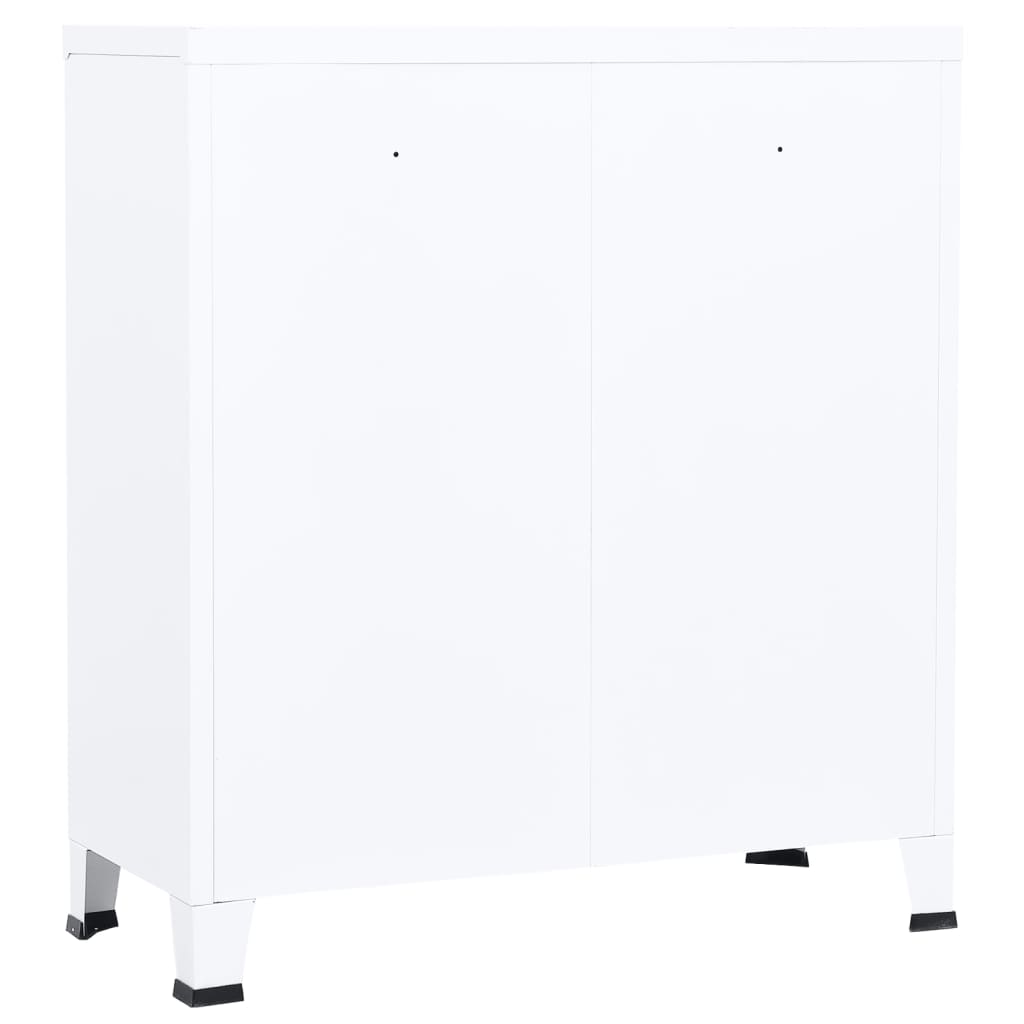 Coffre de rangement industriel Blanc 90x40x100 cm Acier - XIOS