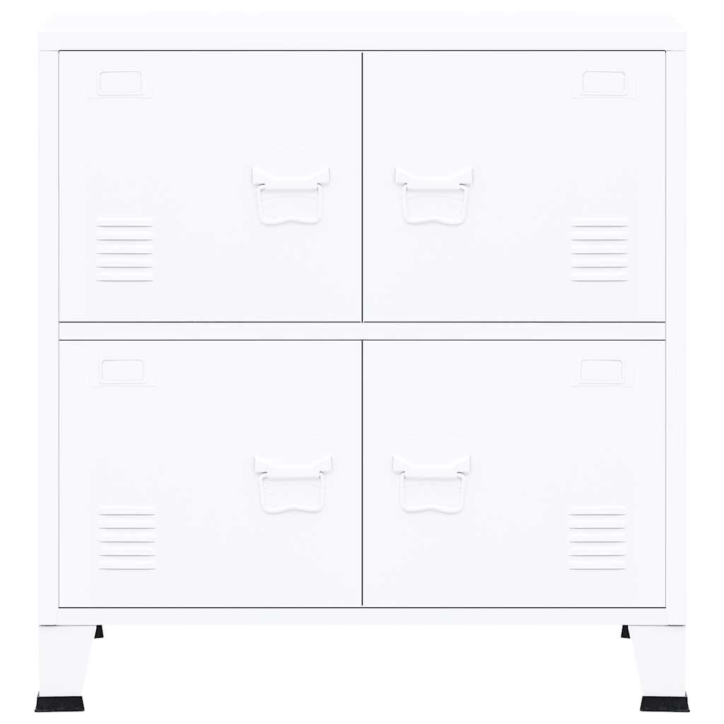 Coffre de rangement industriel Blanc 75x40x80 cm Acier - XIOS