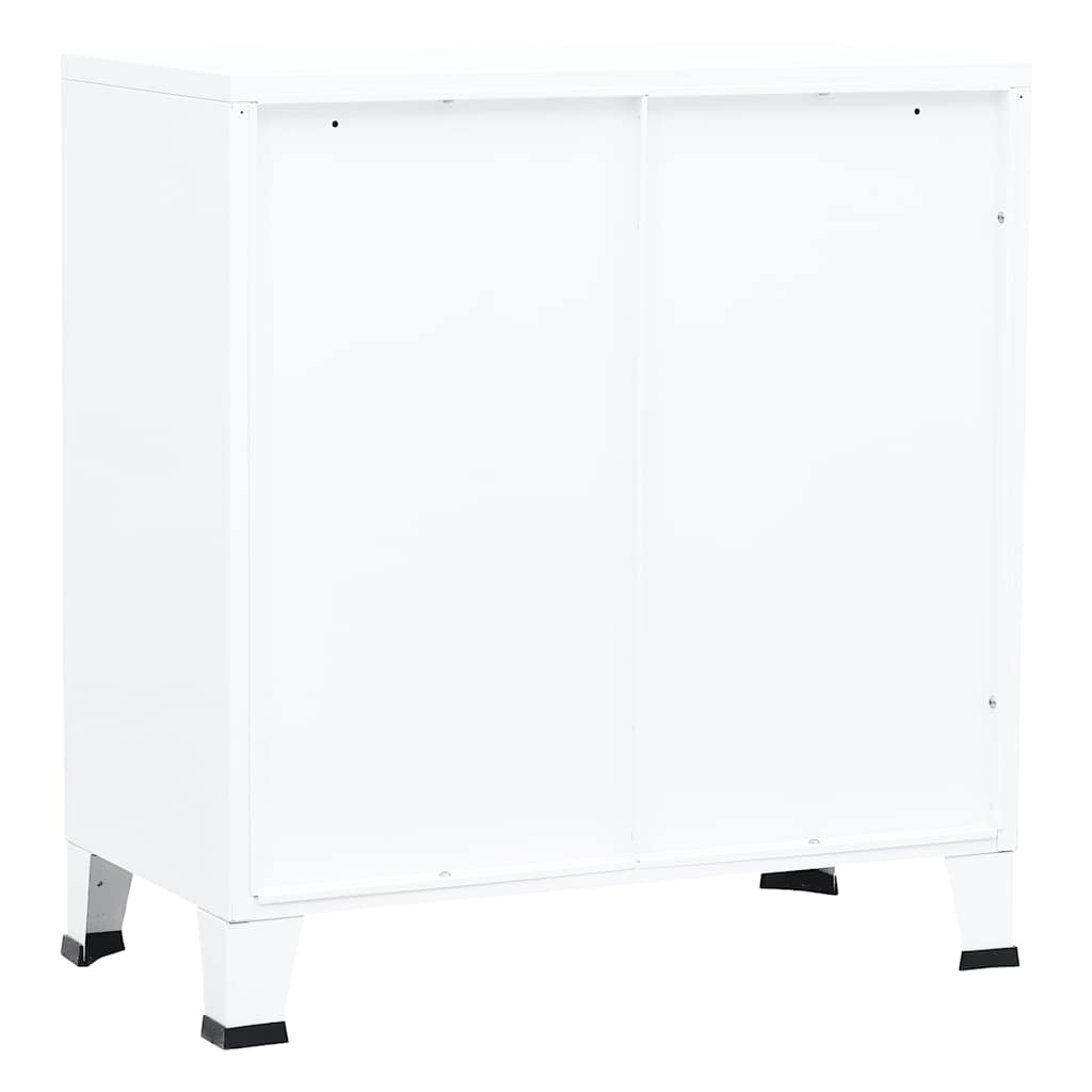 Coffre de rangement industriel Blanc 75x40x80 cm Acier - XIOS