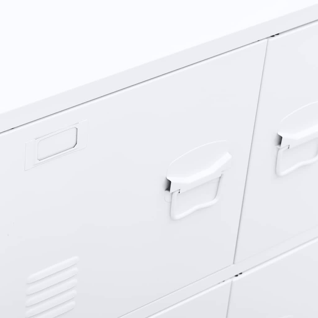 Coffre de rangement industriel Blanc 75x40x80 cm Acier - XIOS