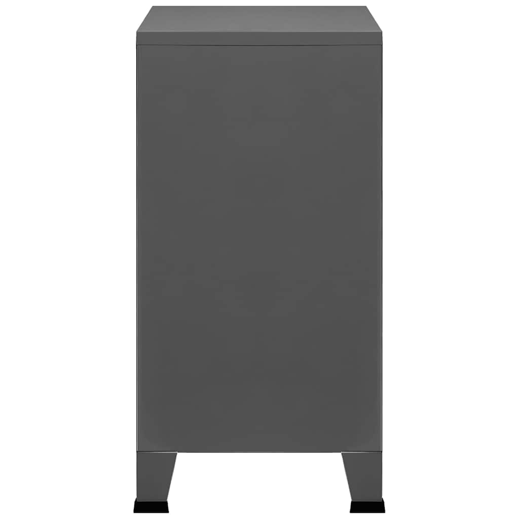 Coffre de rangement industriel Anthracite 75x40x80 cm Acier - XIOS
