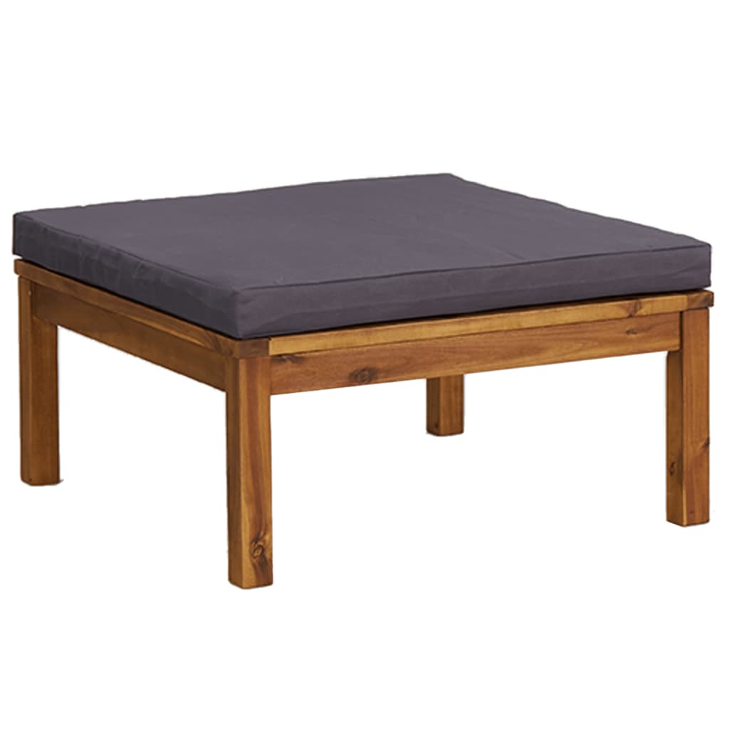 Salon de jardin 4 pcs avec coussin Bois d'acacia solide