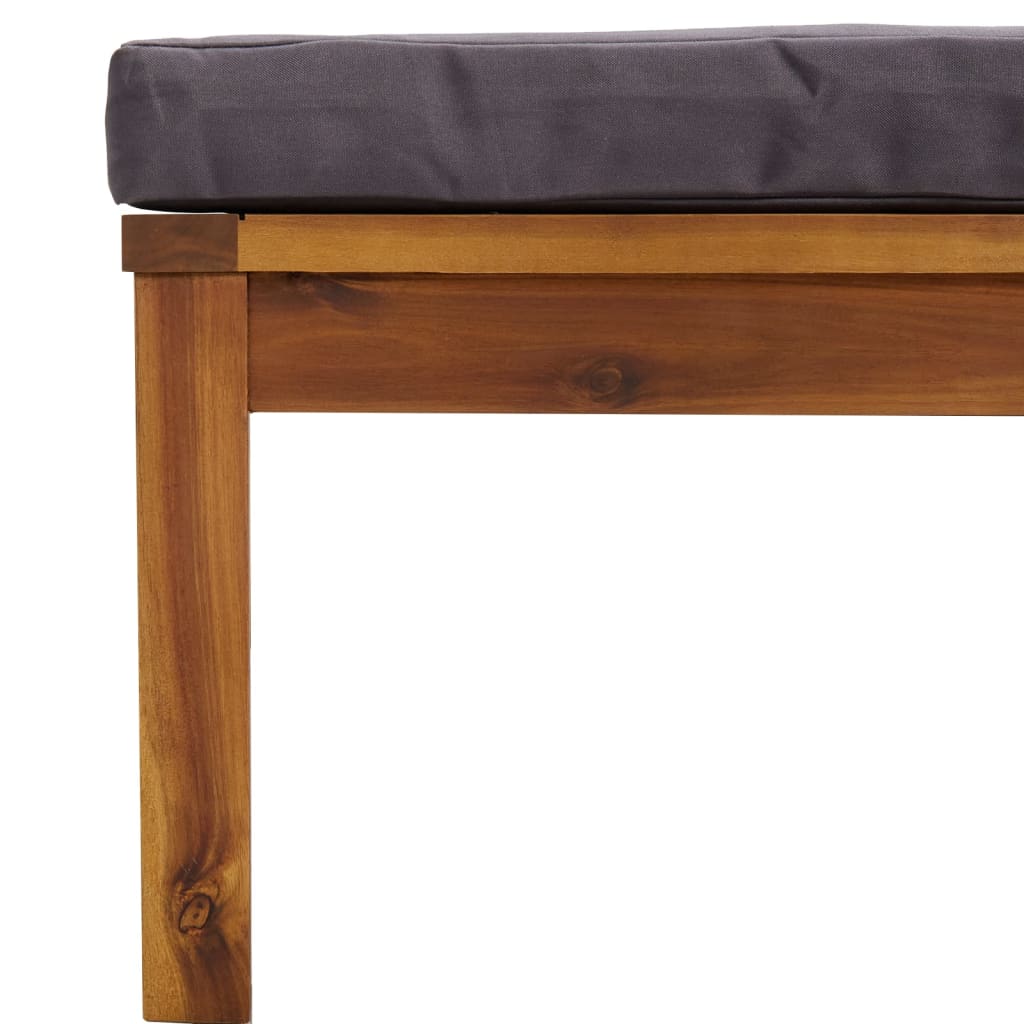 Salon de jardin 6 pcs avec coussin Bois d'acacia solide