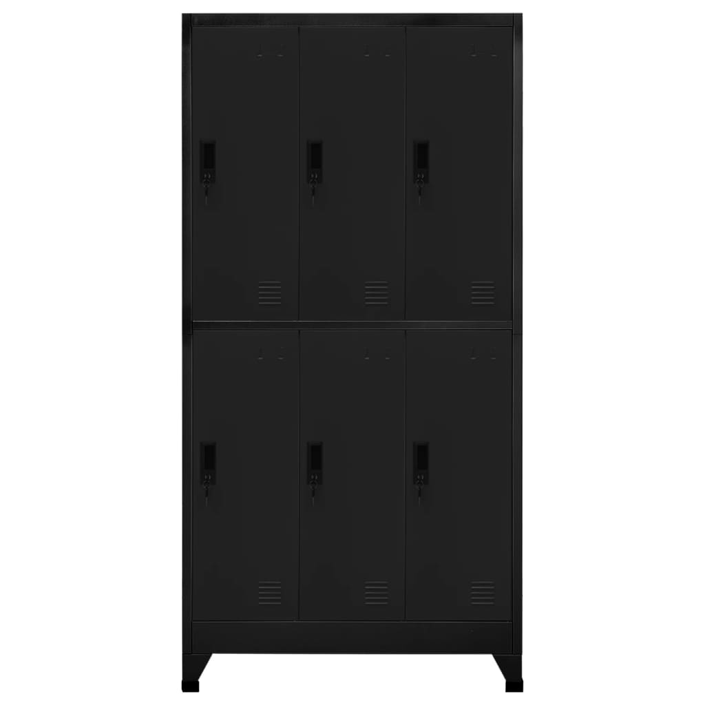 Armoire à casiers Noir 90x45x180 cm Acier