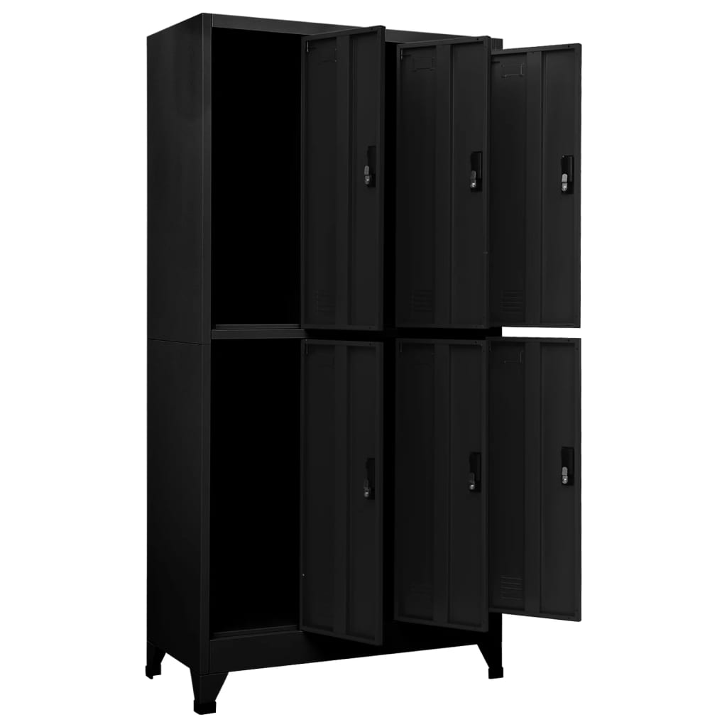 Armoire à casiers Noir 90x45x180 cm Acier