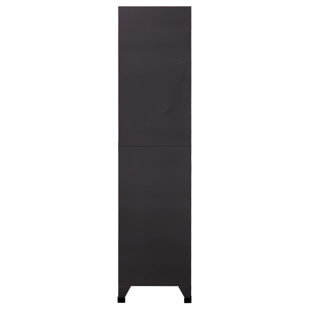 Armoire à casiers Anthracite et rouge 90x45x180 cm Acier