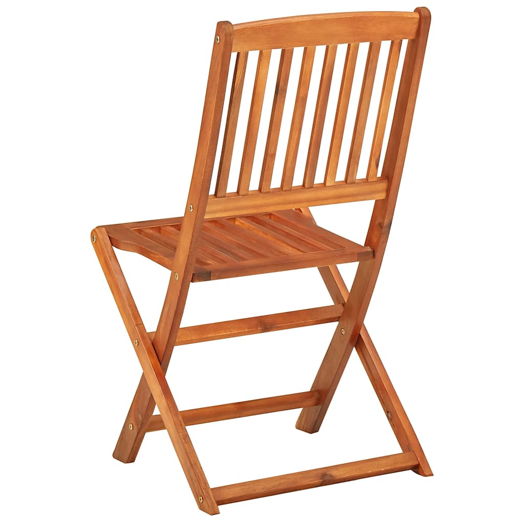 Ensemble de salle à manger de jardin 5 pcs en bois d'acacia massif