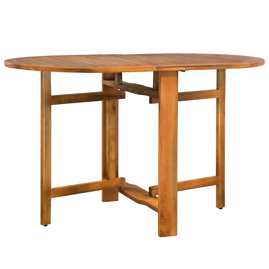 Ensemble de salle à manger de jardin 5 pcs en bois d'acacia massif