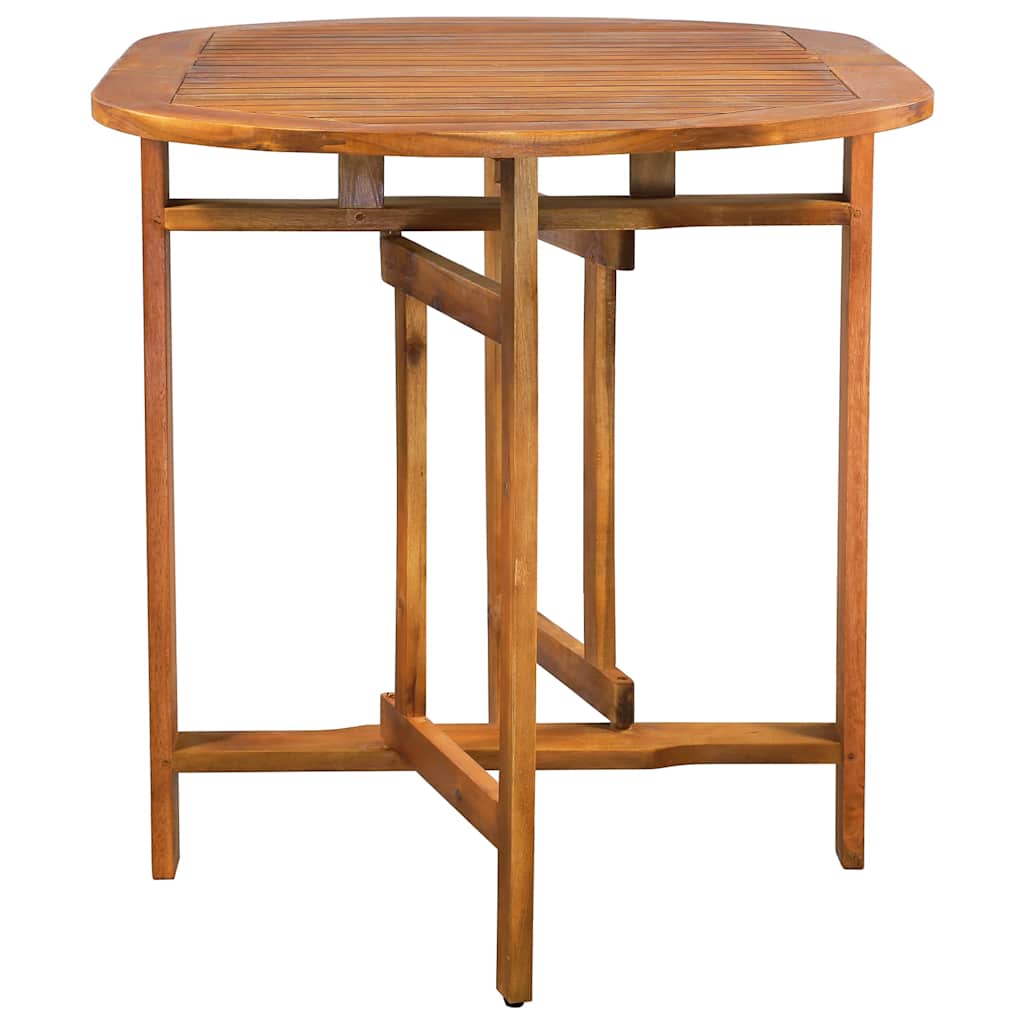Ensemble de salle à manger de jardin 5 pcs en bois d'acacia massif