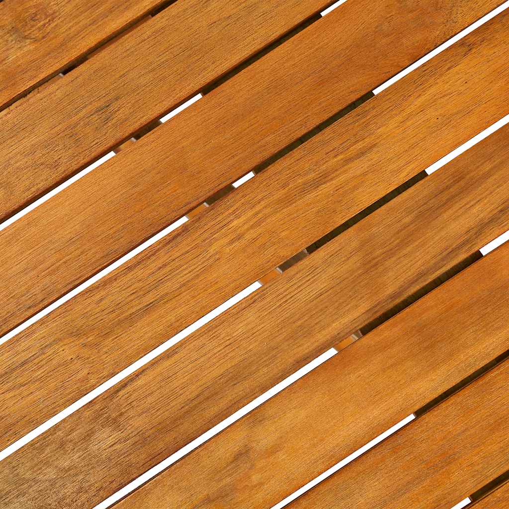 Ensemble de salle à manger de jardin 5 pcs en bois d'acacia massif