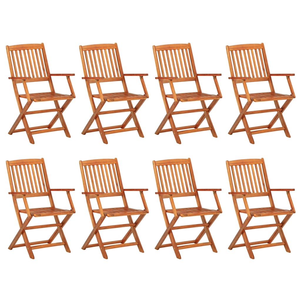 Ensemble à manger de jardin 9 pcs bois massif d'acacia