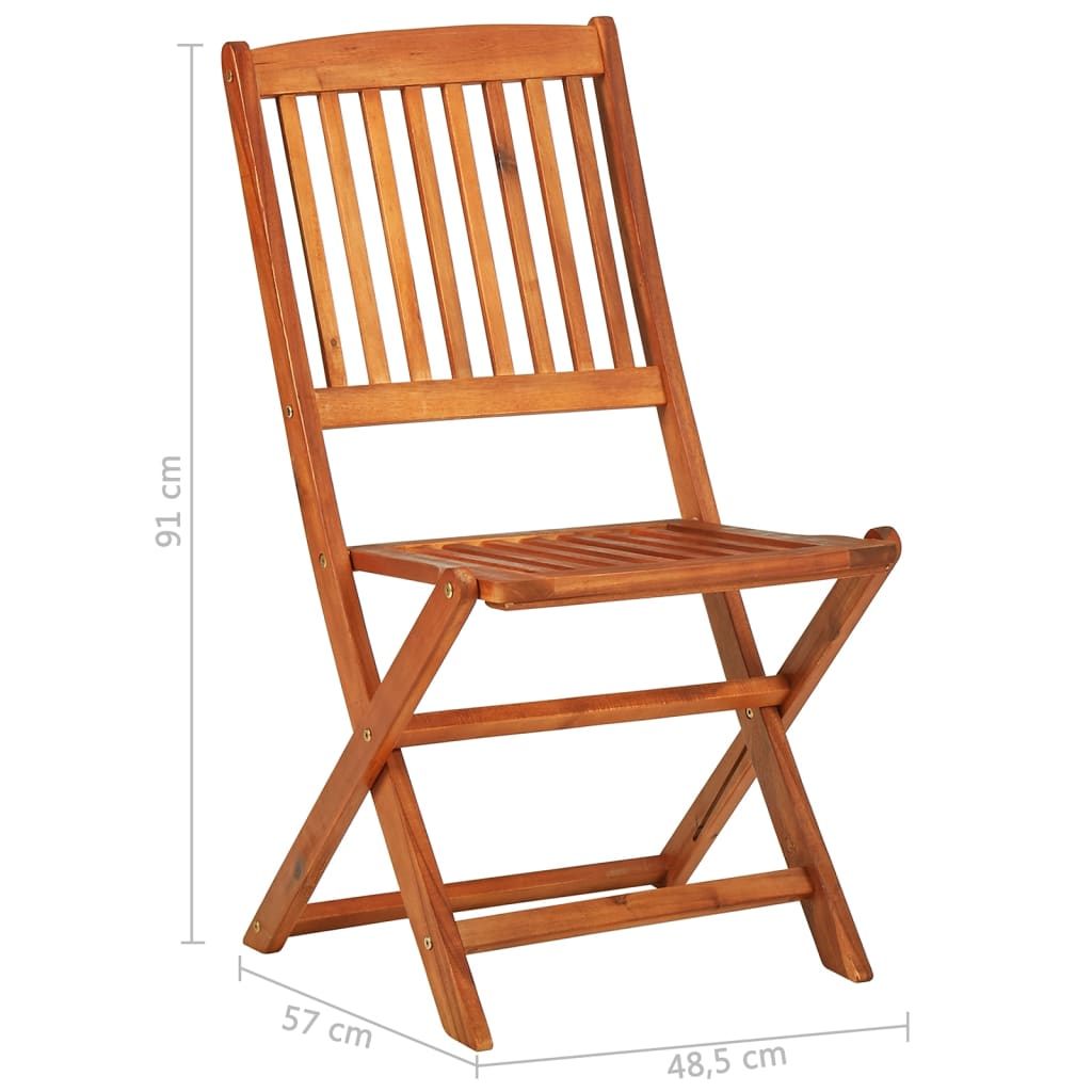Ensemble à manger de jardin 11 pcs 220x90x75 cm bois d'acacia