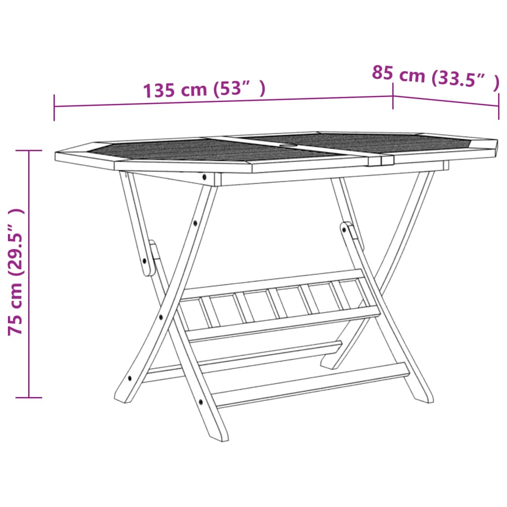 Ensemble à manger de jardin 7 pcs Bois d'acacia massif