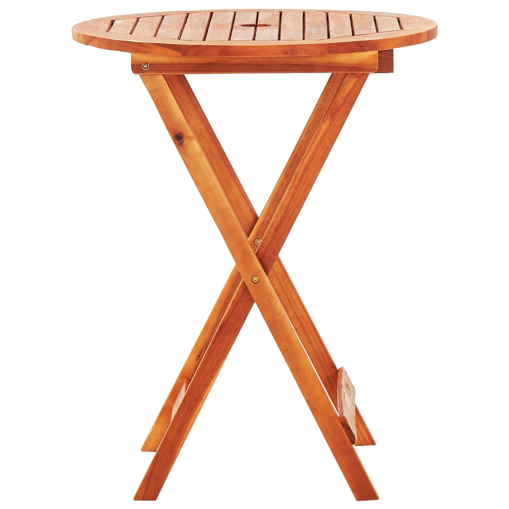 Ensemble à manger d'extérieur pliable 3 pcs Bois d'eucalyptus